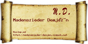 Madenszieder Demjén névjegykártya